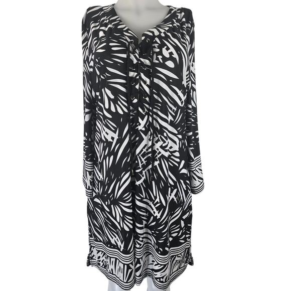 Beach Break Black White Summer Beach Cruise Swim Cover Up Women's L NWT - Picture 1 of 5